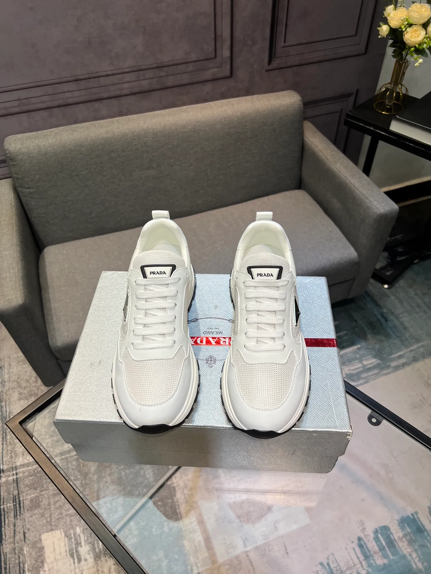 💰¥540 [PRADA] Men’s shoes are popular in the counter, official website synchronization, 1 high-quality shipment ✔️Original cowhide + cowhide lining, 1🆚1 replica, original sole, 38-45 (45 customized, non-refundable)